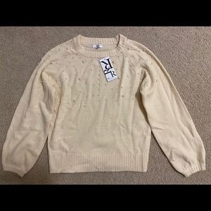 Sweater- with pearl embellishment